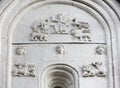 Decorations on walls of Church Intercession of Holy Virgin on Ne