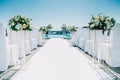 Decorations for the wedding ceremony. Flowers closeup Royalty Free Stock Photo