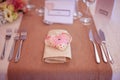 Decorations on a wedding table