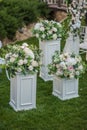 Decorations on wedding tables flowers scenery