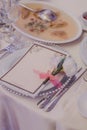 Decorations on wedding tables flowers scenery