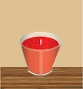 Decorativ colored Red candle illustration background Royalty Free Stock Photo
