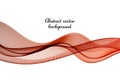 Abstract red wave vector background, transparent wave horizontal lines design Royalty Free Stock Photo