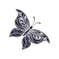 Decorative Abstract Butterfly Silhouette Line Art Royalty Free Stock Photo