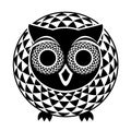 Decorative abstract owl