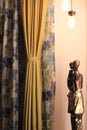 African statue in modern home