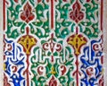 Decorative alabaster wall carvings in a Moroccan riad Royalty Free Stock Photo