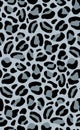 Decorative animal seamless pattern with wild snow leopard coat texture. Ounce fur backdrop with spots. Colored vector