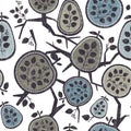 Decorative apple and pear pattern