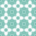 Decorative arabian pattern, green seamless arabic texture, abstract geometrical national background.