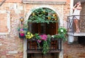 Decorative arched window in Venice Royalty Free Stock Photo