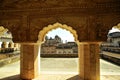 Decorative arches of Jahangir Mahal Palace at Orchha