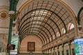 Decorative architecture on the inside of Ho Chi Minh City Post Office, also known as the Saigon Central Post Office, Vietnam