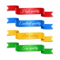 Decorative arrow ribbons with text set