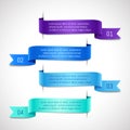 Decorative arrow ribbons with text set