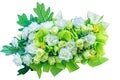 Decorative artificial green flowers