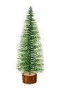 Decorative artificial small Christmas tree on a white background Royalty Free Stock Photo