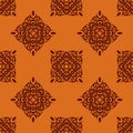 Decorative Asian Folk Seamless Pattern. Royalty Free Stock Photo