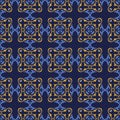 Decorative Asian Folk Seamless Pattern. Royalty Free Stock Photo