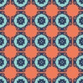 Decorative Asian Folk Seamless Pattern. Ornament of Asian Nomads: Kyrgyz