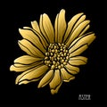 Golden floral decoration