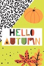 Decorative autumn postcard
