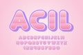 Decorative baby cute Font and Alphabet vector