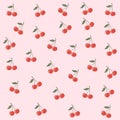 Decorative background with a cherries pattern design Royalty Free Stock Photo