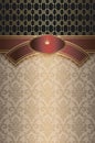 Decorative background with elegant border and patterns. Royalty Free Stock Photo