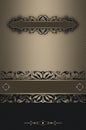 Decorative background with elegant vintage border. Royalty Free Stock Photo