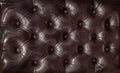 Decorative background of genuine leather with coach-type screed capitone chesterfield texture Royalty Free Stock Photo