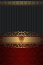 Decorative background with gold border and patterns.