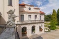 Decorative balcony of Palace and garden of Kozlowka, Zamoyski residence, Poland Royalty Free Stock Photo