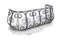 Decorative balcony on a white background. 3d rendering