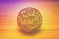 Decorative ball woven from bamboo Royalty Free Stock Photo