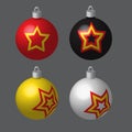 Decorative Balls Blotted for Christmas Tree Royalty Free Stock Photo
