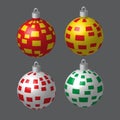 Decorative Balls Blotted for Christmas Tree Royalty Free Stock Photo
