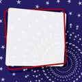 Decorative banner in a frame on a background a pattern from stars Element for the design of postcards templates posters banners