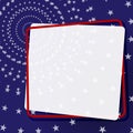 Decorative banner in a frame on a background a pattern from stars Element for the design of postcards templates posters banners