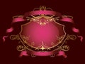 Decorative_banner_in_pink_color Royalty Free Stock Photo