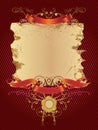 Decorative_banner_in_red_color Royalty Free Stock Photo