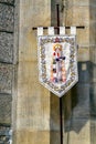 Decorative banner in St Swithuns Church , East Grinstead, West Sussex on March 28,