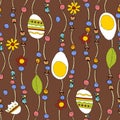 Decorative beads, flowers with eggs.