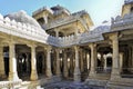 Decorative and beautifully carved Ranakpur Jain temple or Chaturmukha Dharana Vihara