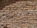 Sandy brickwork from decorative blocks Royalty Free Stock Photo