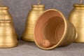 Decorative bell handmade ceramics, sonorous and melodious. Royalty Free Stock Photo