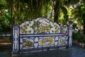 Decorative bench Alameda Park Marbella Spain