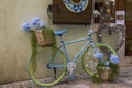 Decorative bicycle at the entrance to the gift shop