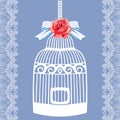 Decorative bird cage. Royalty Free Stock Photo