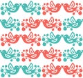Decorative bird pattern Royalty Free Stock Photo